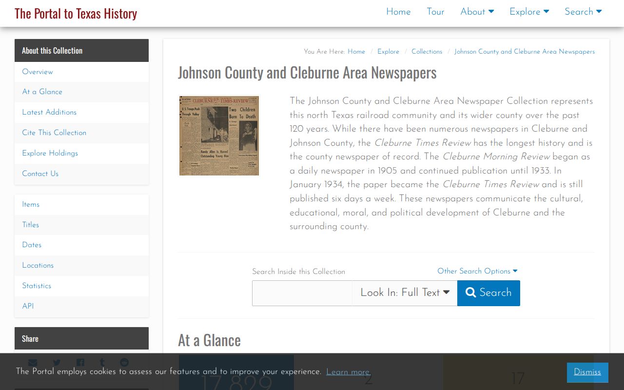 Johnson County city directory research in the UNT digitized newspaper collection