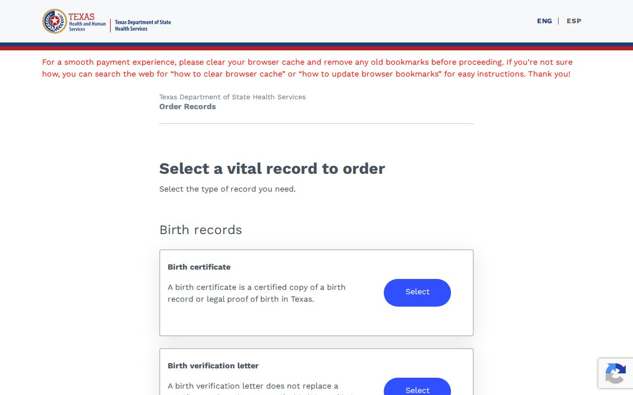 Johnson County residents directory Texas vital records order choices